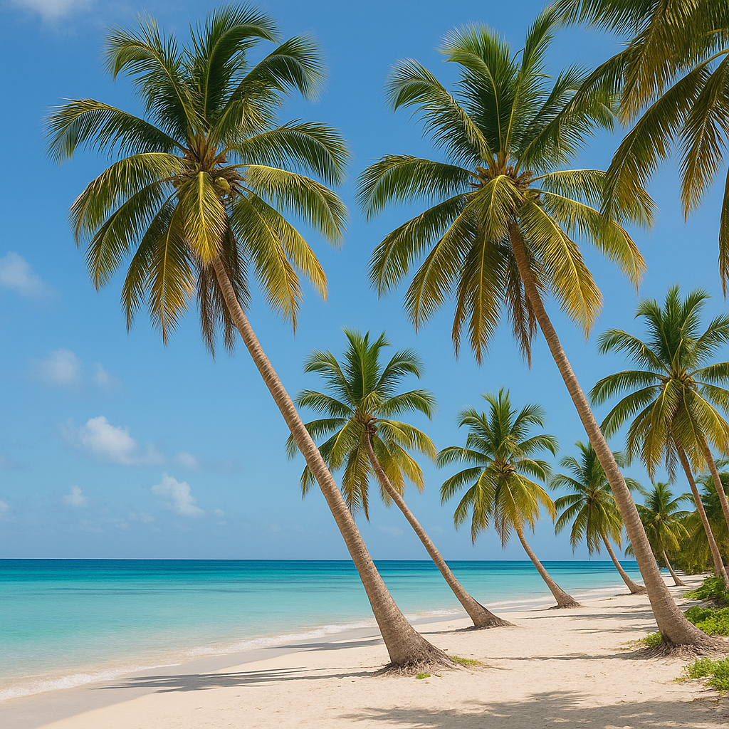 Palmeras de coco del Caribe